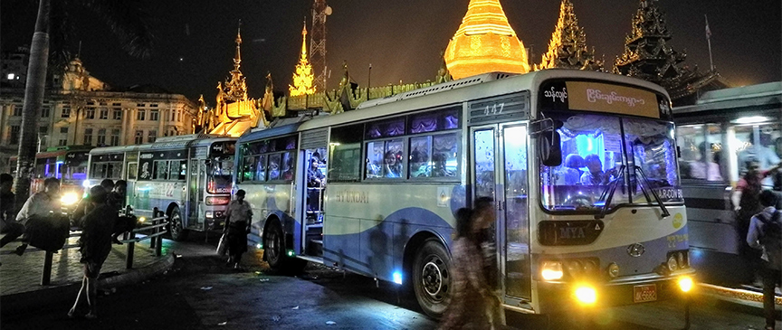 Yangon downtown area